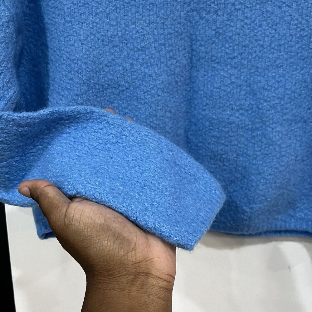 The Able Knitwear Blue Cropped Sweater Wool Mohair - Picture 3 of 6